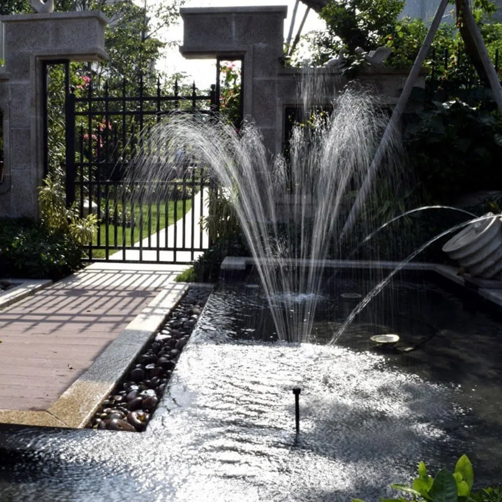 Kit fontana solare per giardino, pompa dell'acqua solare da 10 W 7 V con 11 ugelli, pompa per fontana esterna per laghetto, piscina, vaschetta per uccelli, set decorativo per fontane paesaggistiche