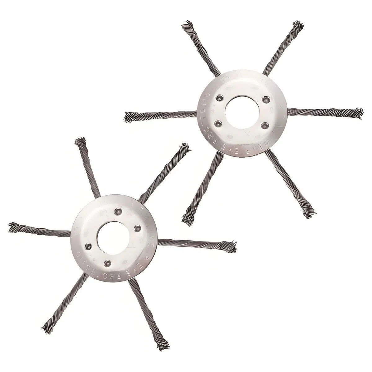 AGSYFFD 2 teste per decespugliatore in filo di acciaio resistente, attacco universale per decespugliatore da 230 mm, per tosaerba a benzina, design con filo annodato resistente, testa per