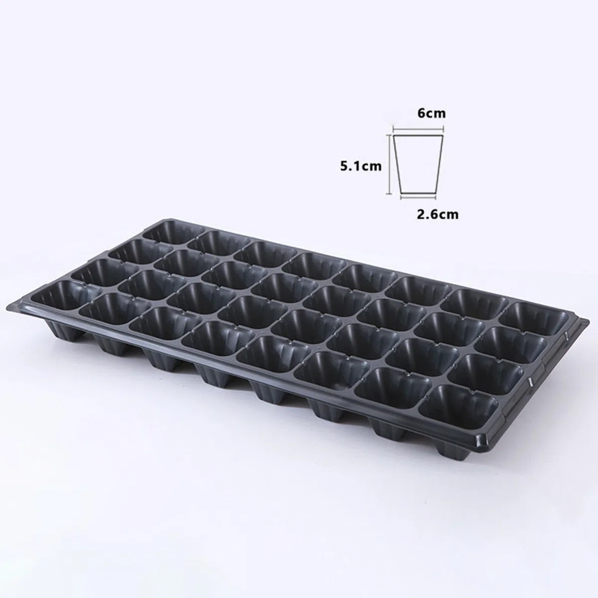 12 Pezzi Vaschette per Piantine Vassoi Germinazione Multi Griglia Vassoi Avviamento Semi per Microgreens Propagatori in PP Resistente Adatte a, 32 Celle
