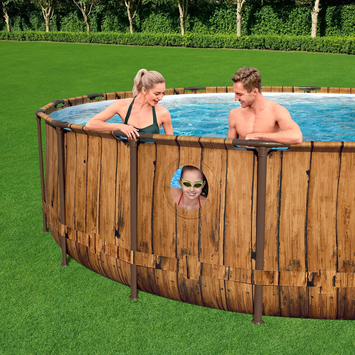 Bestway 56725-4 Set piscina fuori terra Steel Pro MAX Splashview da 488x122 cm