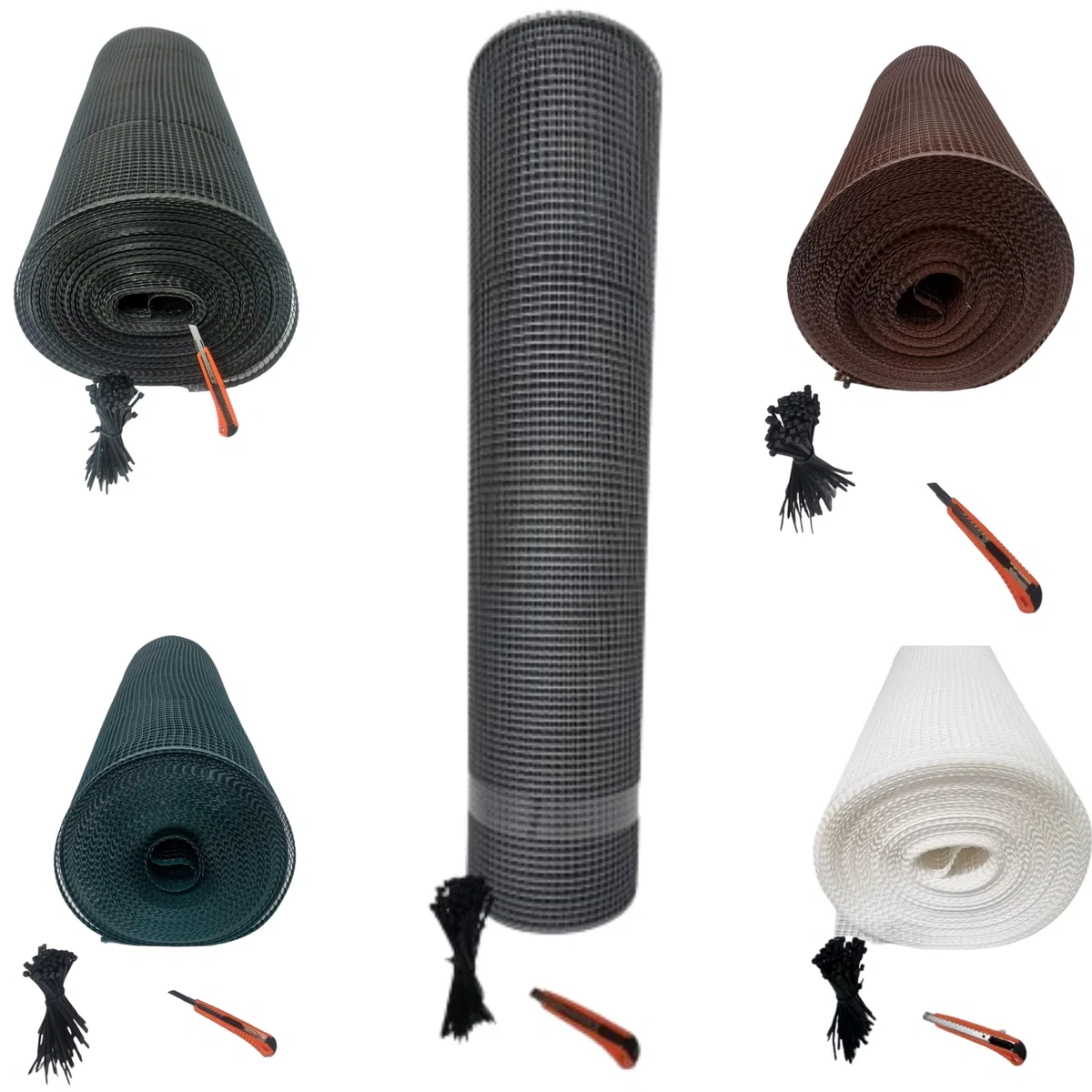 Pinto FERRAMENTA Rete Balcone Protettiva in Plastica per Ringhiera Cancelli e Recinzione Decorativa per Giardino Anticaduta Protezione Bambini e Animali Fascette E Cutter Omaggio (h1x10mt, Argento)