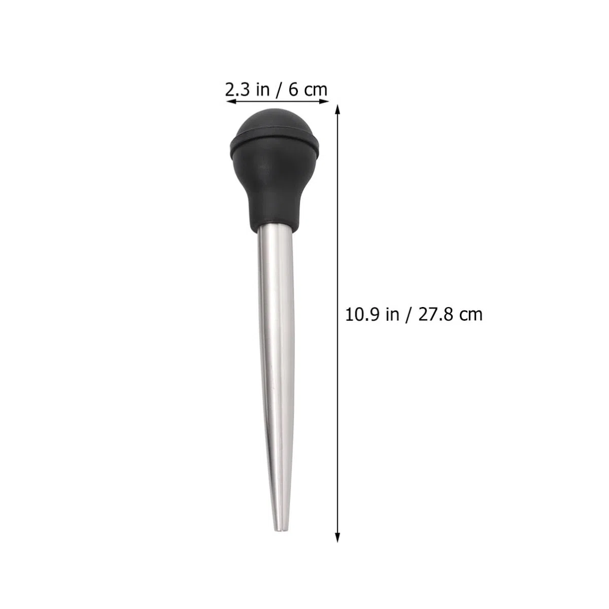 Set Utensili per Barbecue in Acciaio Inox 304 Contagocce Olio da Cucina, Tubo Rigido per Condimento Tacchino e Pennello in Silicone Alimentare, Accessori Pratici per Carne