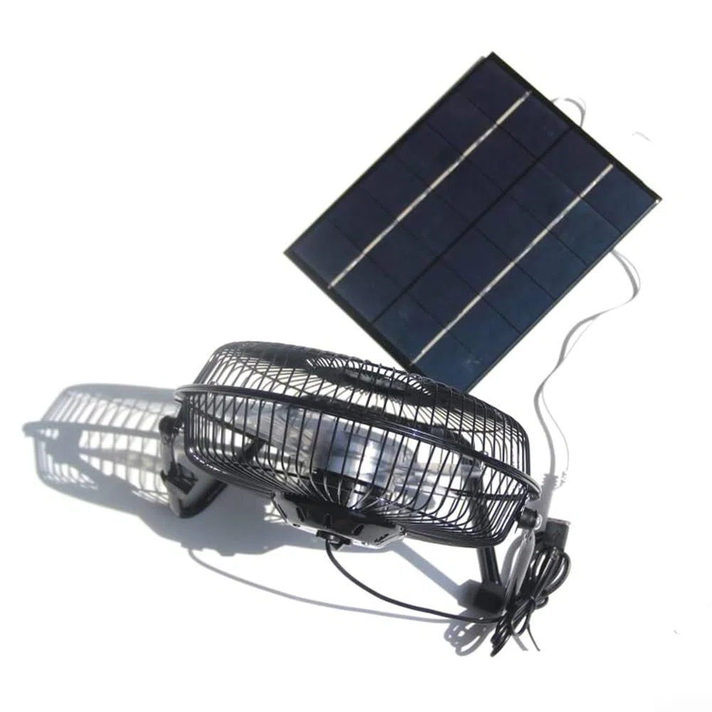 Ventilatore a 8 pollici alimentato solare con il pannello 5 2W per i pollai e per i rifugi dell'animale domestico