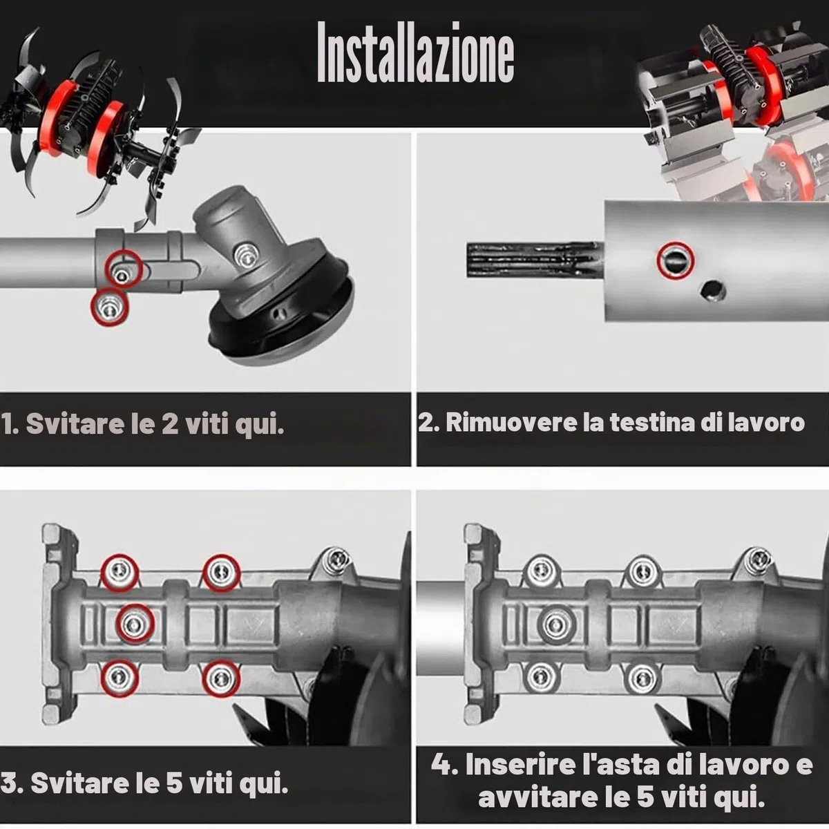 Attacco per Motozappa da Giardino, Denti per Motozappa da 26 Mm a 9 Denti per Giardinaggio, Attacco per Aratro Elettrico per Decespugliatore, Mangiatore di Erbacce, Tosaerba