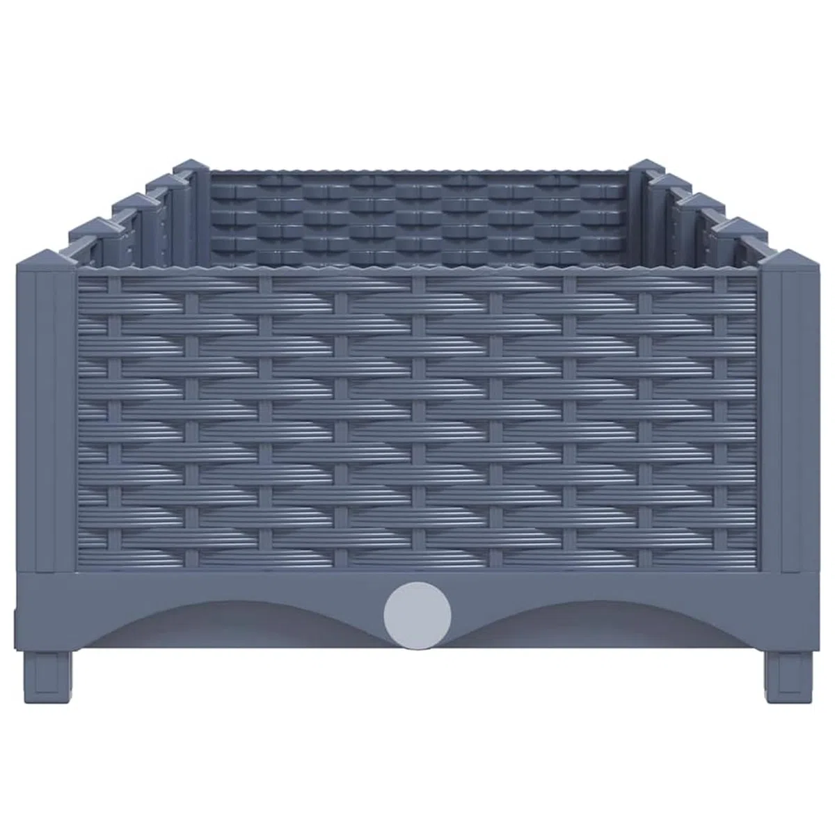 Gecheer Letto Rialzato per Giardinaggio, Vaso Giardino Fioriera Aiuola Contenitore, 160x40x23 cm in Polipropilene Robusto, Spazio Ampio per Piante, Ideale per Balcone Cortile e Orto Domestico