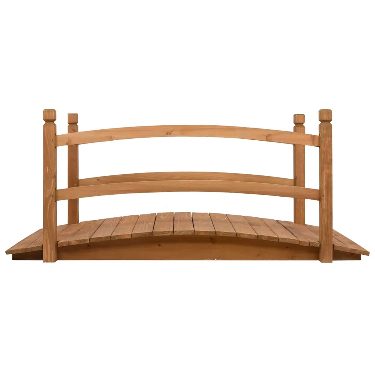 Ponte da Giardino 140x60x60 cm in Legno massello di Abete per Esterni, Ponte Decorativo per Prato e laghetto, Ponte Decorativo per Giardino in Legno per Esterni, Ponte Decorativo per Prato e