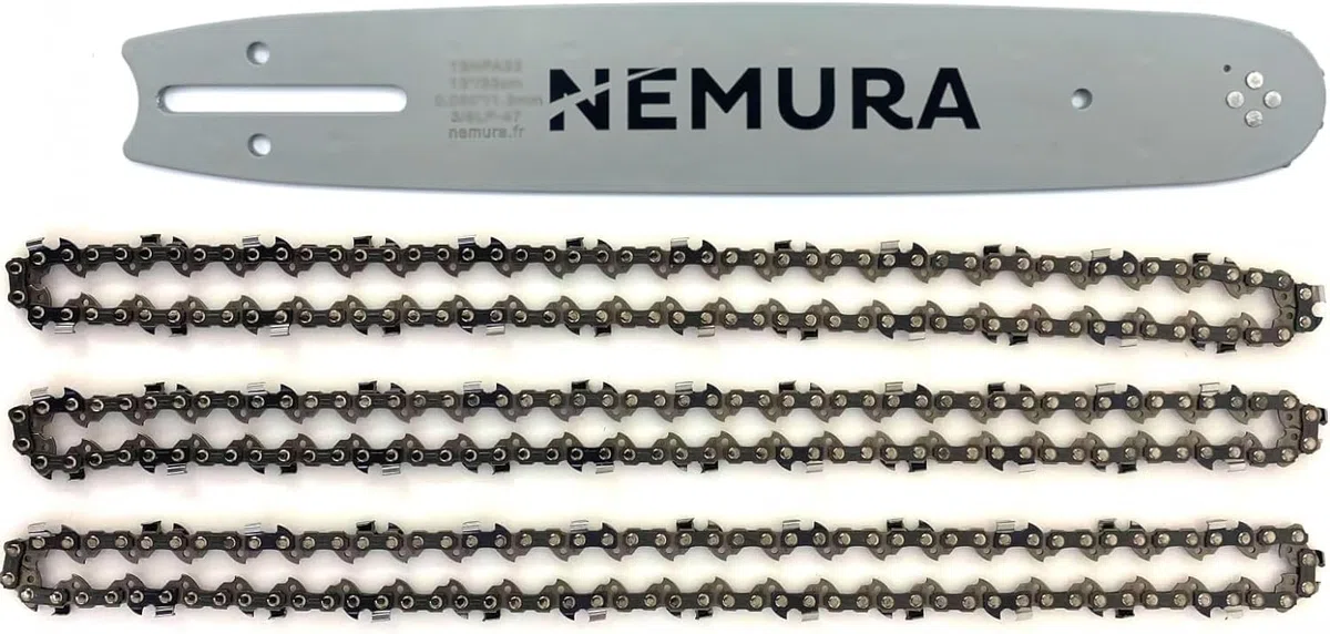 Nemura Barra Guida 40 cm e Se di 3 Catene per motosega - Compatibile con Stihl MS211, MS211C - 55 Maglie Trasmissione - Passo 3/8 LP - Calibro 1,3 mm - Ricambi Qualità Professionale - SAC in Italiano