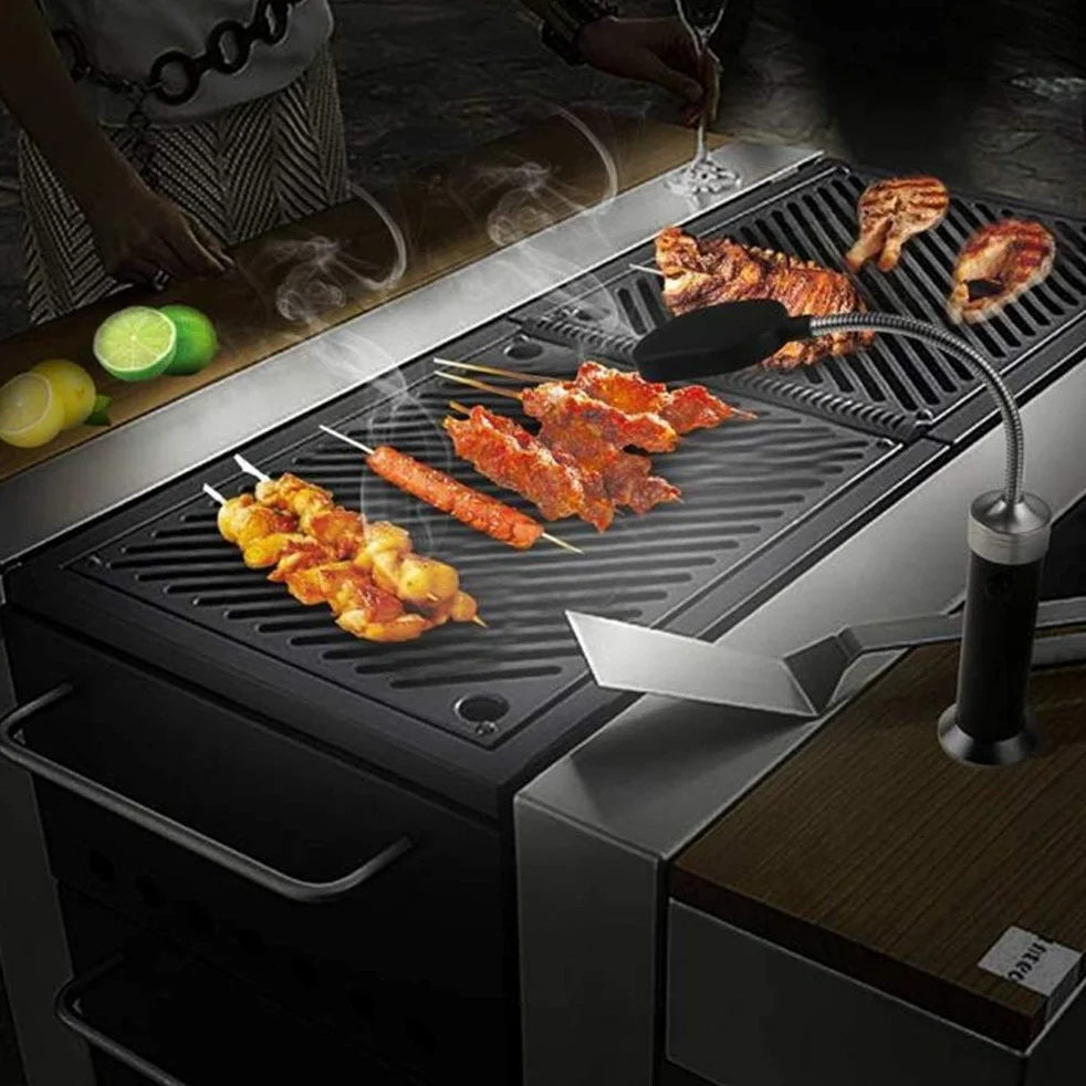 Luce per Barbecue a LED, Luce per Barbecue Multifunzione Super Luminosa con 15 LED e Accessori per Fumatori a Collo D'oca Flessibile a 360 Gradi