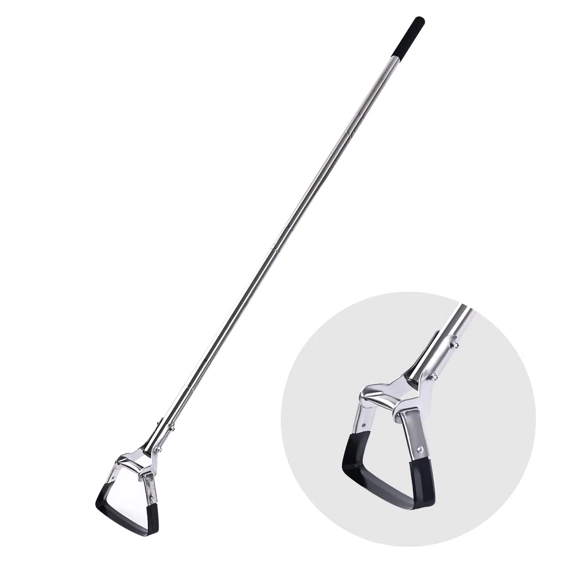 BARAYSTUS Zappe da Giardino per diserbo con Manico Lungo, Zappa Hula, Strumento da Giardino con Staffa, in Acciaio Inox, con Manico Lungo Regolabile