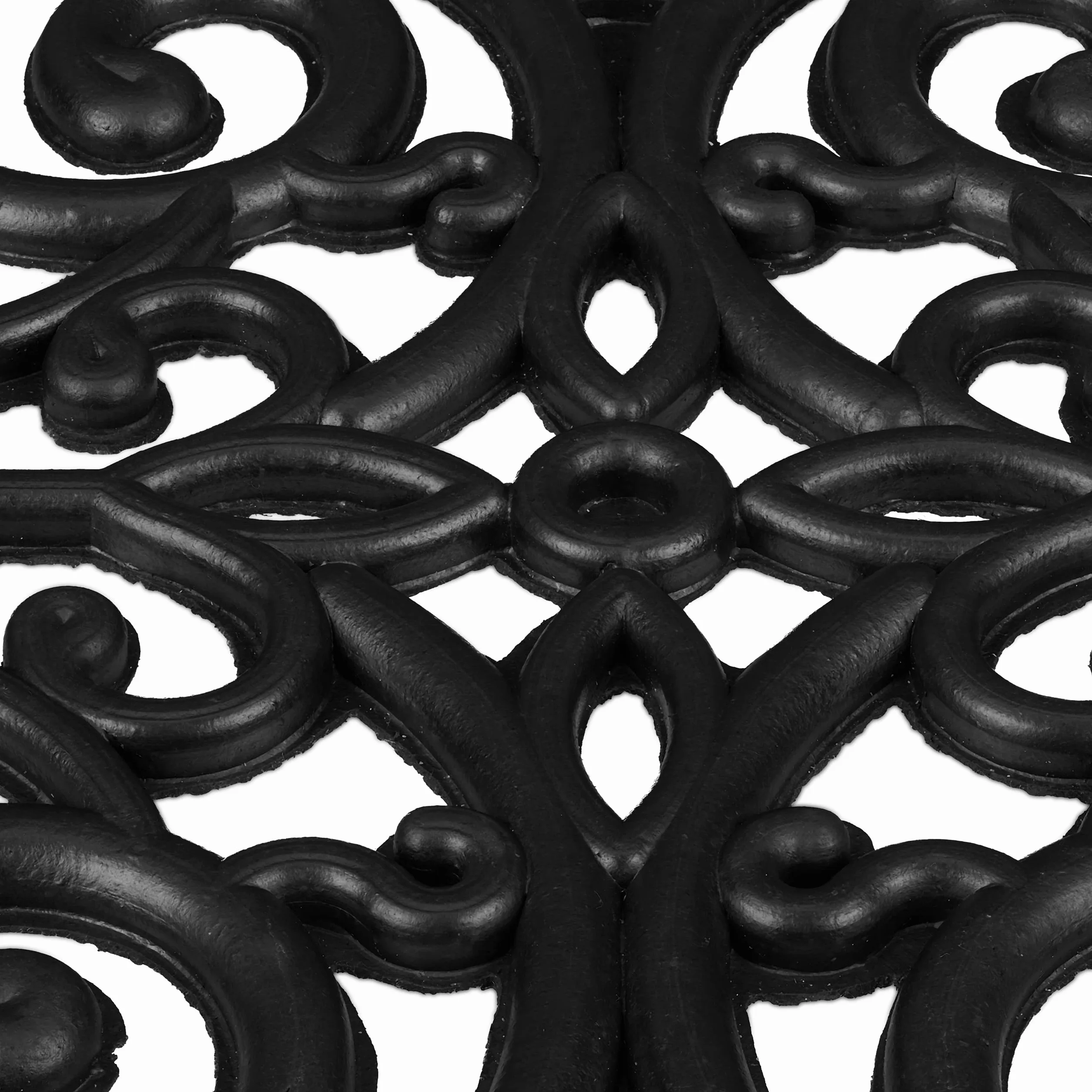 Relaxdays Zerbino in Gomma, Effetto Ghisa, 75x45 cm, Antiscivolo, Impermeabile, Tappetino Entrata, Indoor&Outdoor, Nero