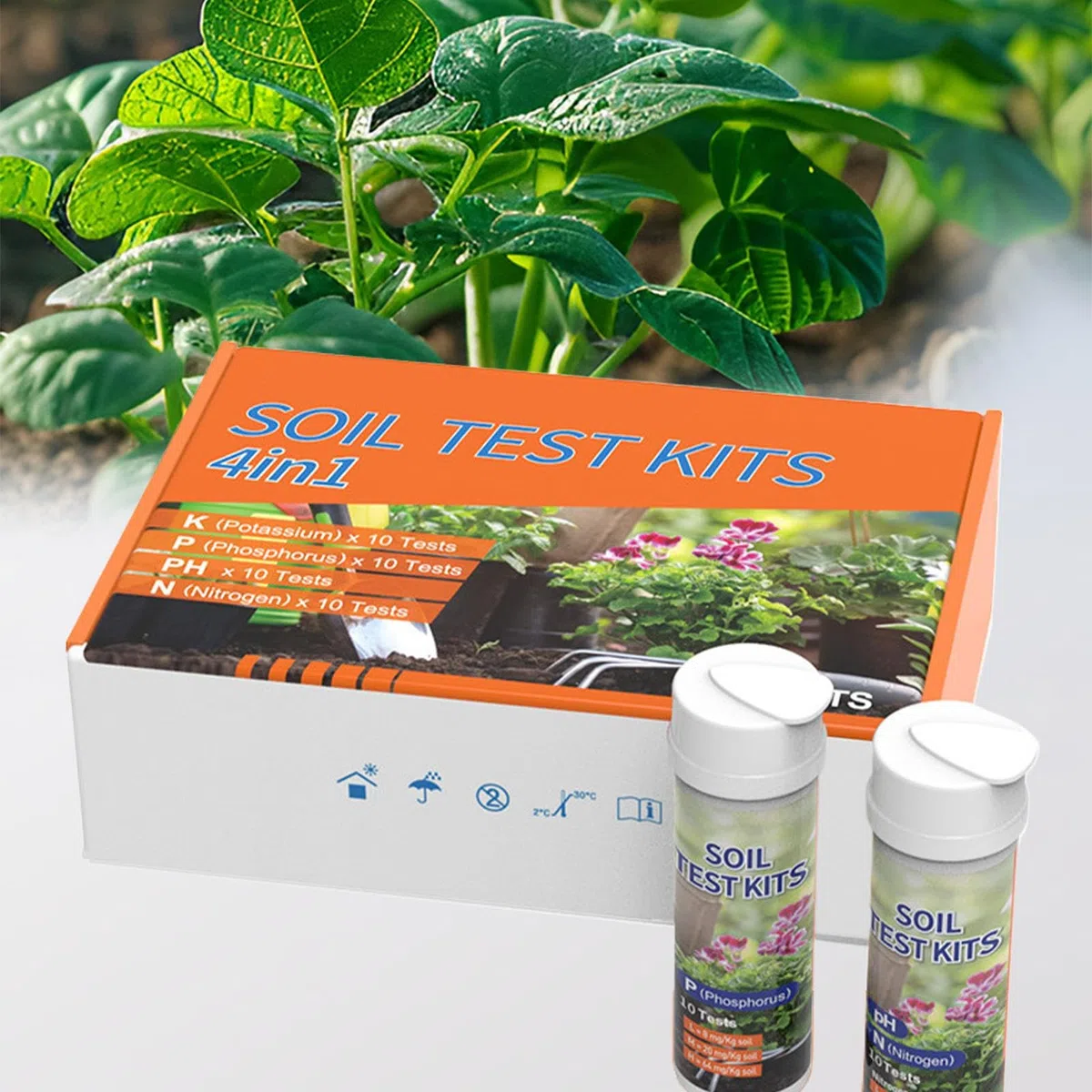 Kit Per Analisi Del Terreno Da Giardino - Strumento di Misura Multifunzione per Prati,Analizzatore Nutrienti per Viti Paesaggio Cortili Piante in Vaso Giardini Fattorie