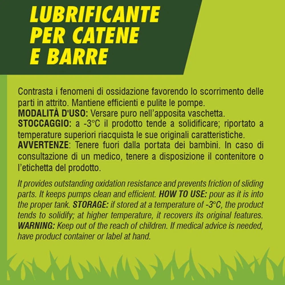 Protettivo Bio Catene Motoseghe, Lubrificante Catene e Barre, 5L