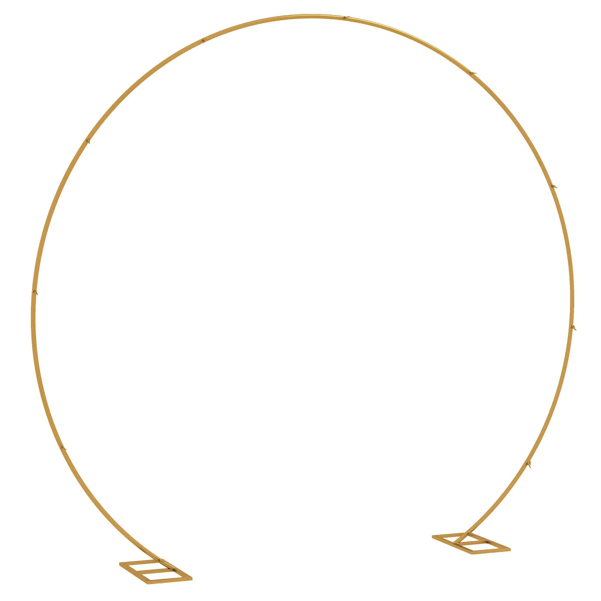 Outsunny Arco da Giardino in Acciaio, Archetto Nuziale per Palloncini e Piante Rampicanti per Cerimonie, Compleanni ed Eventi, 280x60x258 cm, Oro