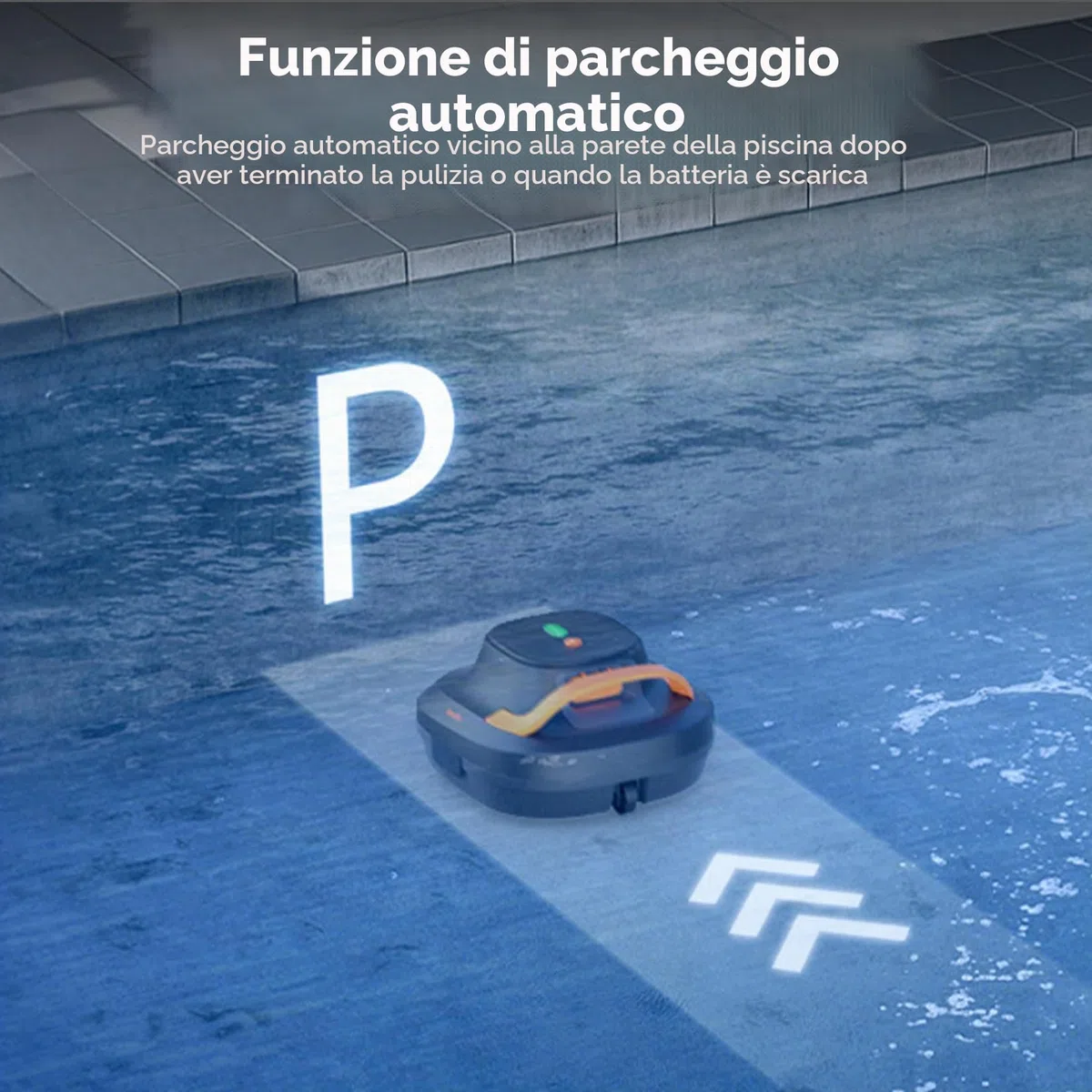 (Novità 2026) CoasTeering Robot Piscina Batteria, 200 Min Autonomia, 5200mAh, Aspirazione 140 L/Min, per Acqua Salata & Dolce, 2 Motori Brushless, Pulitore Automatico per Piscine fino a 120 m²
