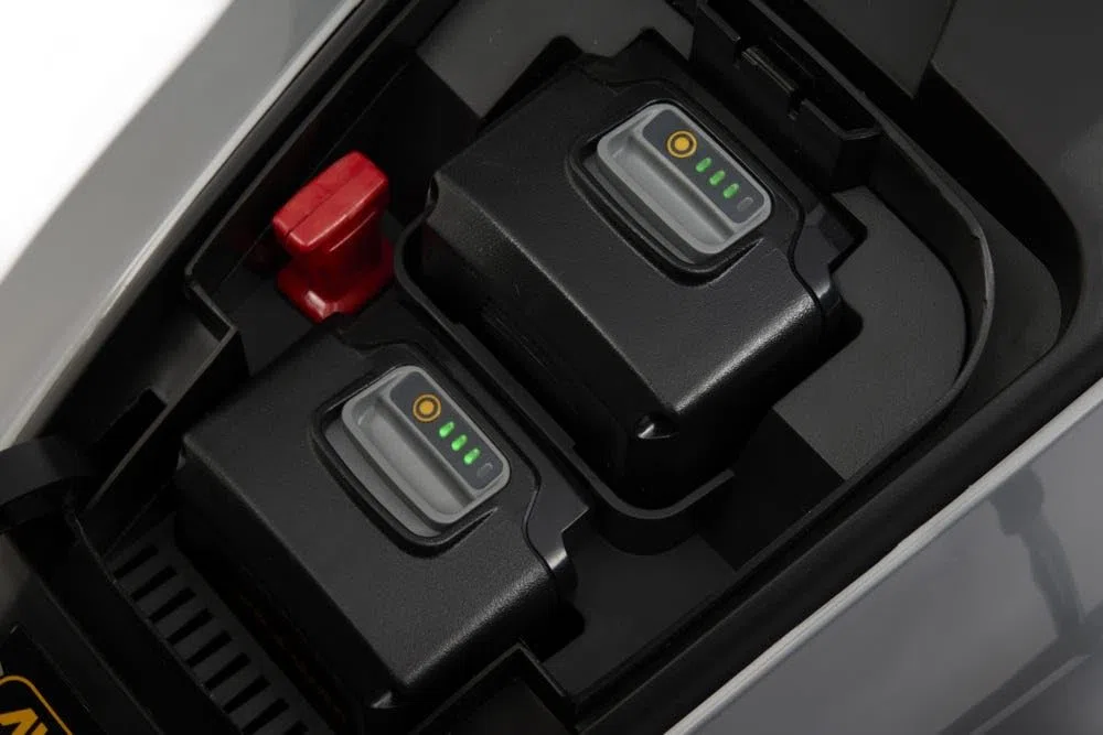 Alpina AL 3820 Li Kit Tagliaerba A Batteria, 2 Batt. 4 Ah + Caric., 38 Cm – Sacco 40 L, Regolaz. Central. 6 Posiz. – Ideale Per Giardini Compatti