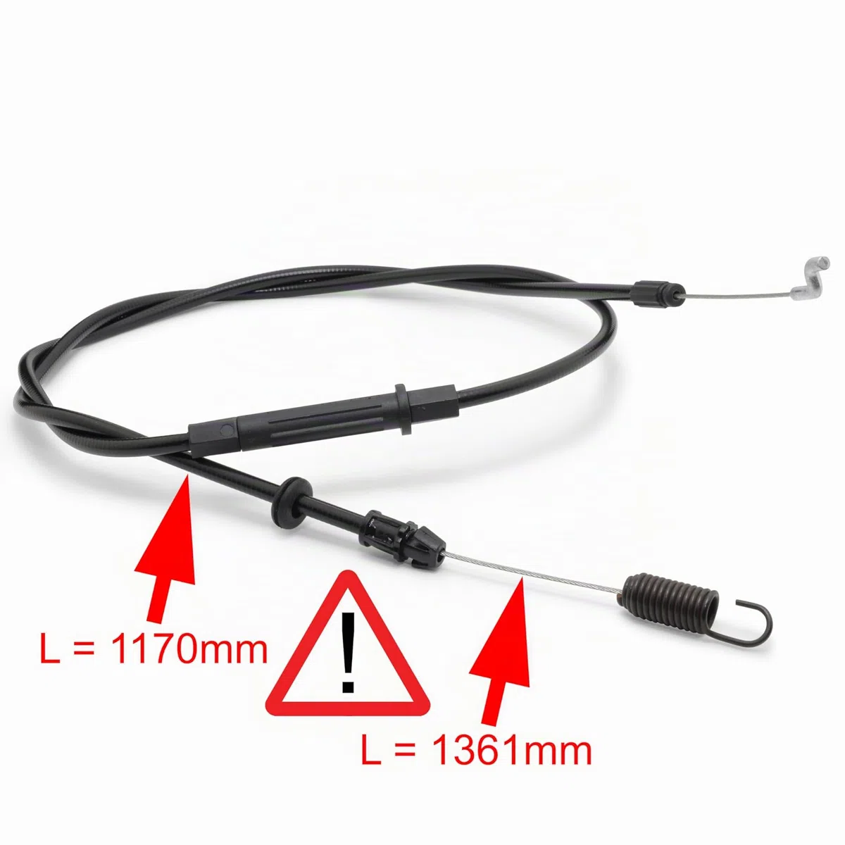 Easyboost cavo trazione 3810300510 per tosaerba Castelgarden, Stiga, Alpina, Bestgreen – modelli Combi 48/53, Collector, Power, Premium, CR/CS/CSC 484/534, NR/NT/NTL 484/534 – 1170/1361 mm