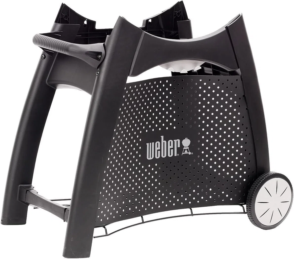Weber Carrello Q | supporto con ruote per BBQ a gas serie Q 2000, ganci attrezzi, maniglia, vano accessori, 75,5x91x58 cm