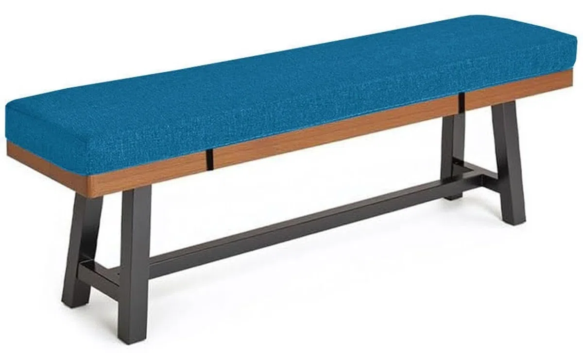 Cuscino per Panca Sfoderabile Lavabile Doppio Antiscivolo Altamente Elastico Adatto per Panchine da Giardino, Altalene, Terrazzi, Panchine da Interno(Blu,125x35cm/49x14in)