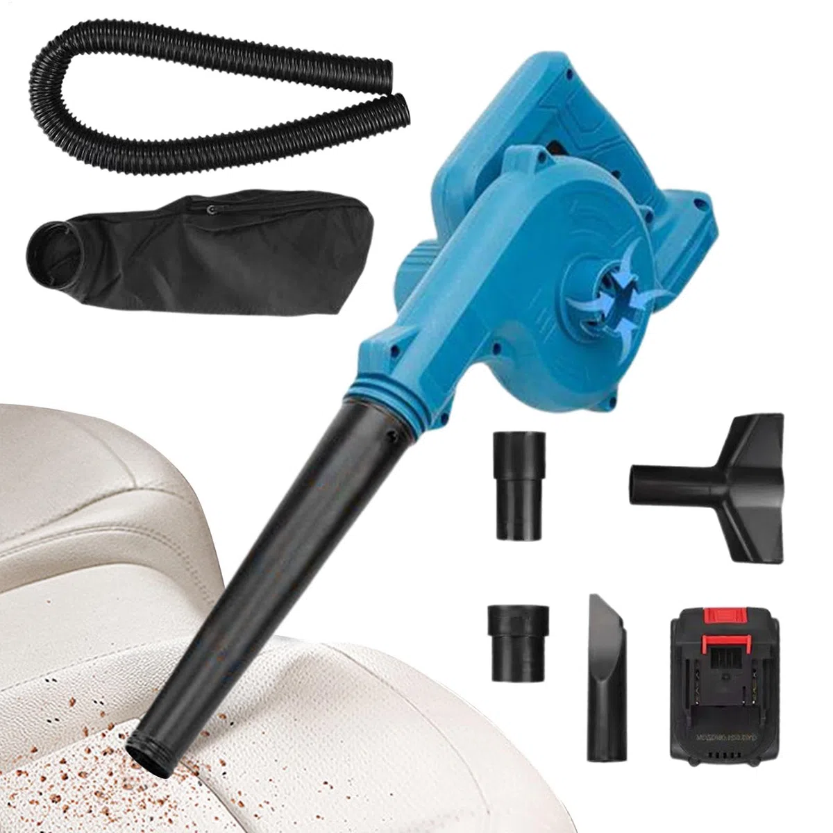 Soffiatore antipolvere senza fili - Soffiatore antipolvere elettrico per | auto, strumento di pulizia con potenti prestazioni di soffiaggio per terrazze, giardini domestici e garage