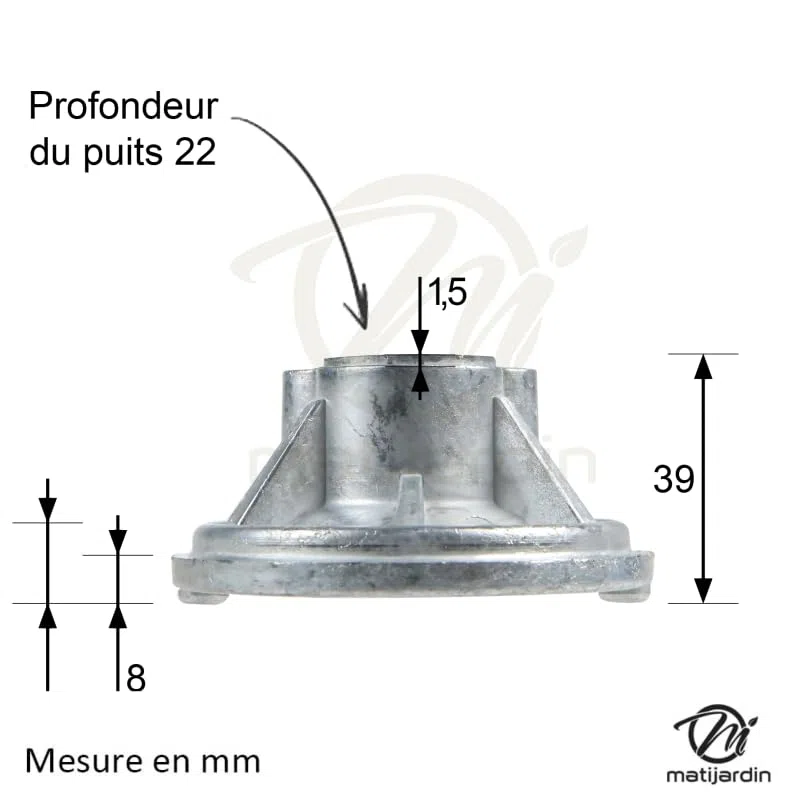 Matijardin - Supporto lama, mozzo per tosaerba compatibile con Husqvarna, Partner 515131064, 515131064, 5310050-29