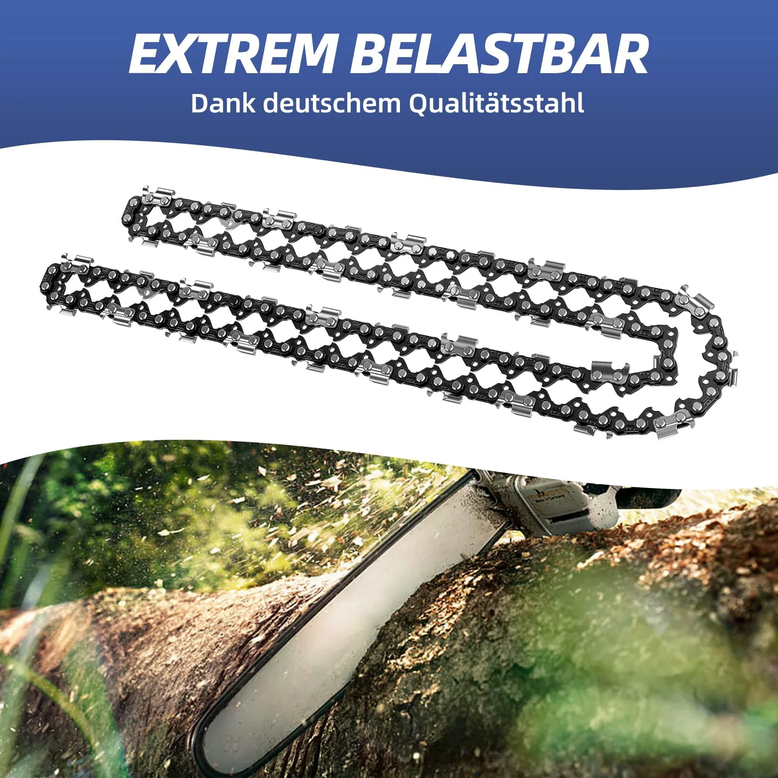 3 Catene per Motosega 1/4" 56 Maglie 1.1mm 25cm 043