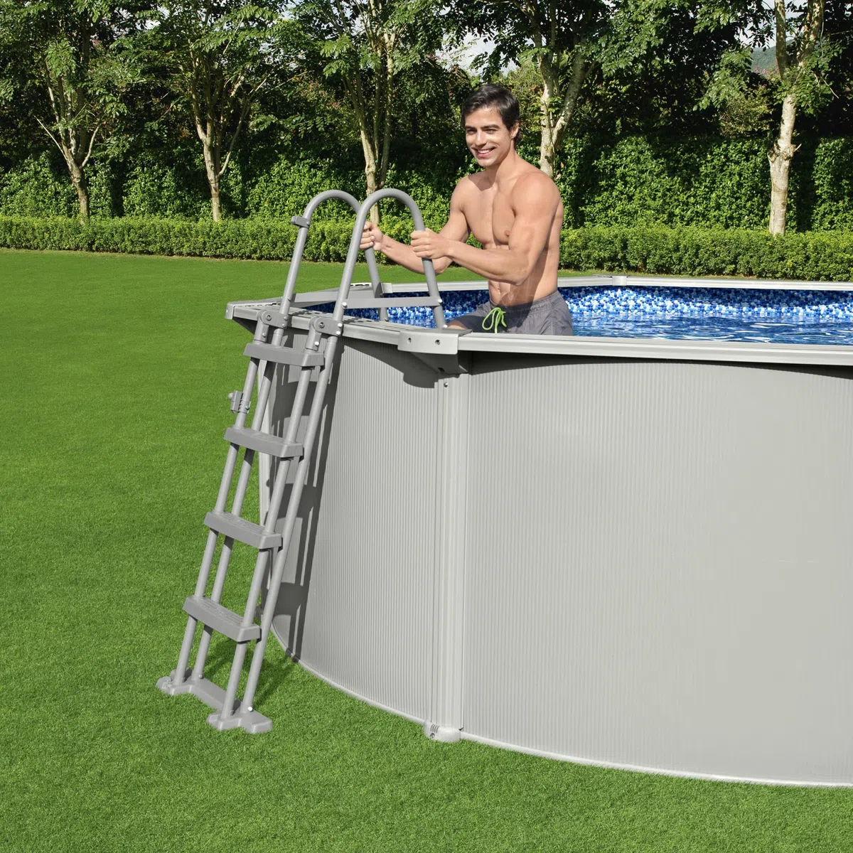 Bestway 58331-4 Scaletta di sicurezza per piscina da 122 cm