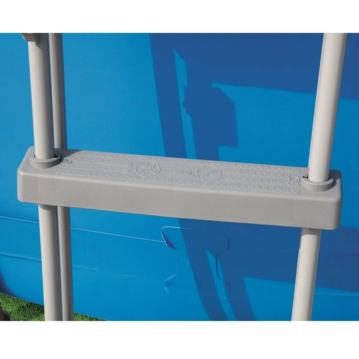 Bestway 58330-3 Scaletta per Piscine, Grigio, da 107 cm