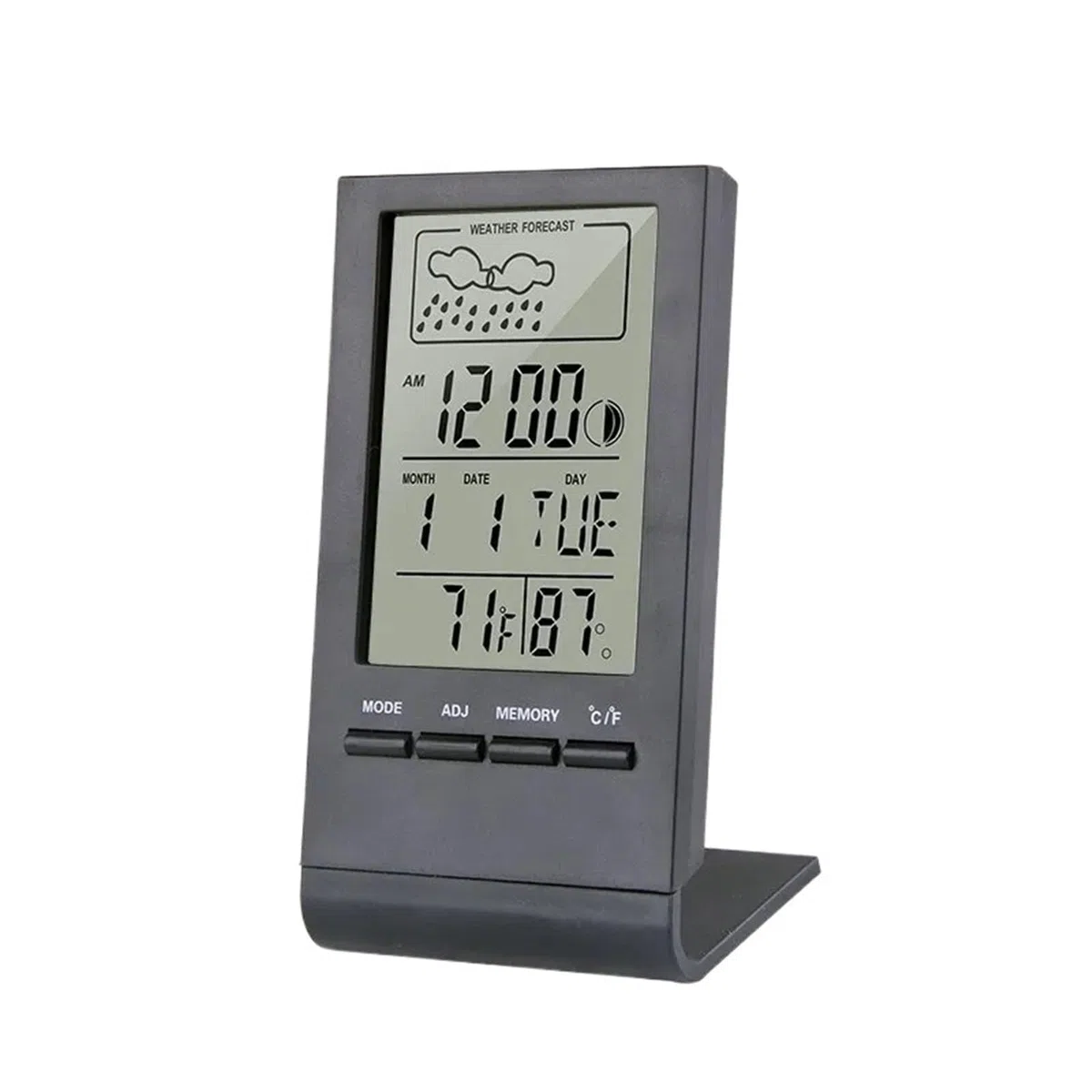 MRKU Termometro meteorologico, 10 Pezzi CX-220 Mini igrometro Digitale Misuratore di umidità della Temperatura Interna Orologio Stazione meteorologica Previsioni Valore Massimo Minimo