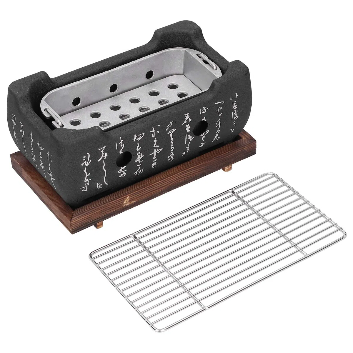Akozon Griglia per Barbecue Giapponese Mini Accessori per Fornelli per Barbecue in Lega di Alluminio per Uso Domestico in Lega di Alluminio