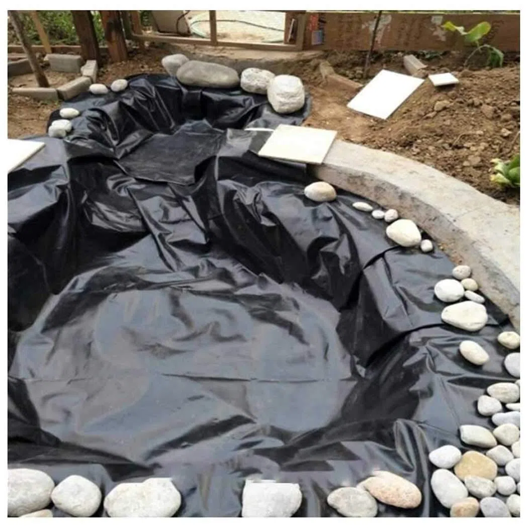 Rivestimento per Laghetti in HDPE, 4X3m 4X5m Nero Telo per Laghetto, HDPE Rivestimento per Laghetto con Fondo per Laghetto, Grande Rivestimento per Laghetti, Giardini, P(Size:4x2M(13x7ft),Color:20S)