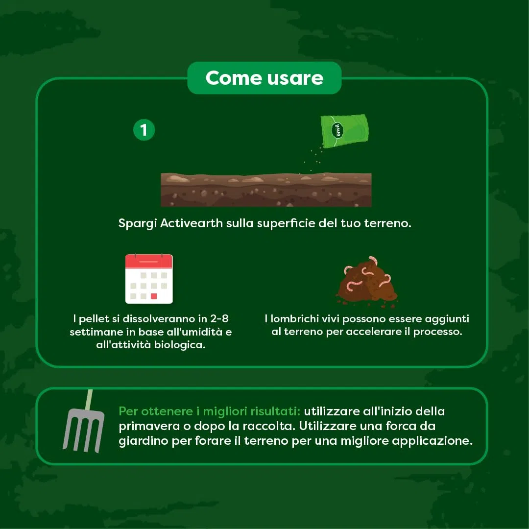 Envii Activearth - Attivatore per il suolo e ammendante copre 60m2