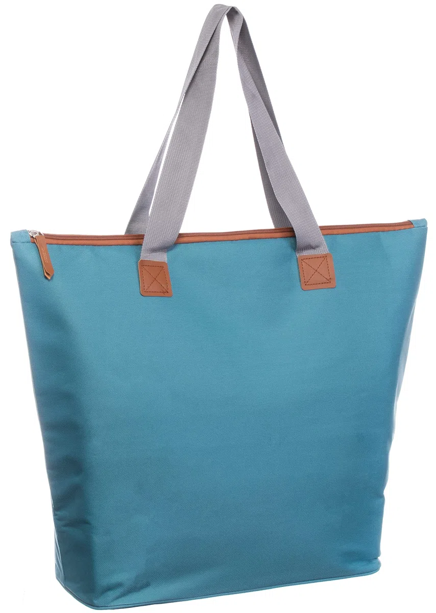 Brandsseller Borsa termica da spiaggia, ca. 40 x 50 x 20 cm, pieghevole, con chiusura lampo, borsa termica da picnic, borsa per la spesa