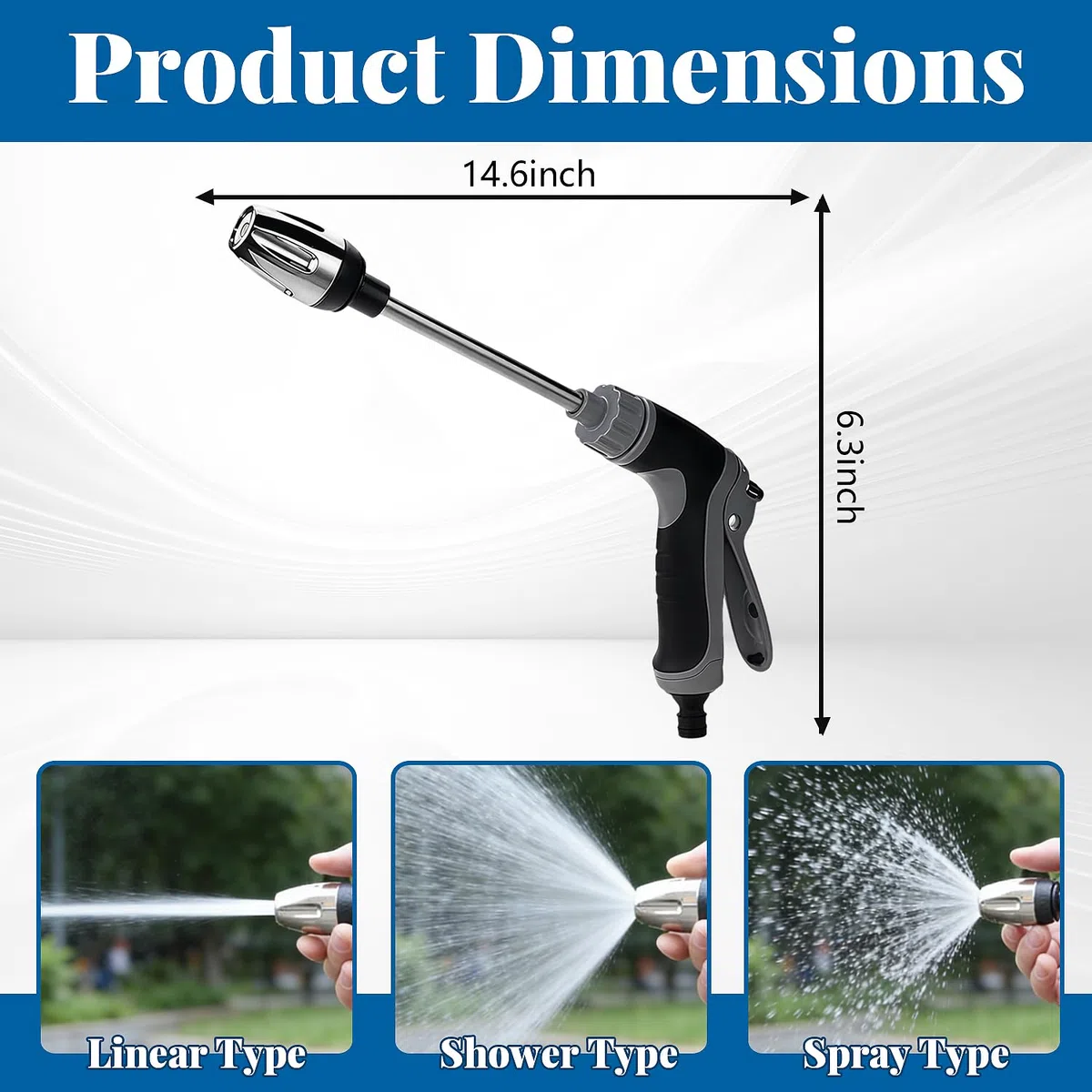 Pistola ad alta pressione Power Jet, Pistola Irrigazione Giardino, Idropulitrice a batteria, Idropulitrice portatile, Idropulitrice ad acqua Powerjet, per lavaggio auto, giardino e terrazza