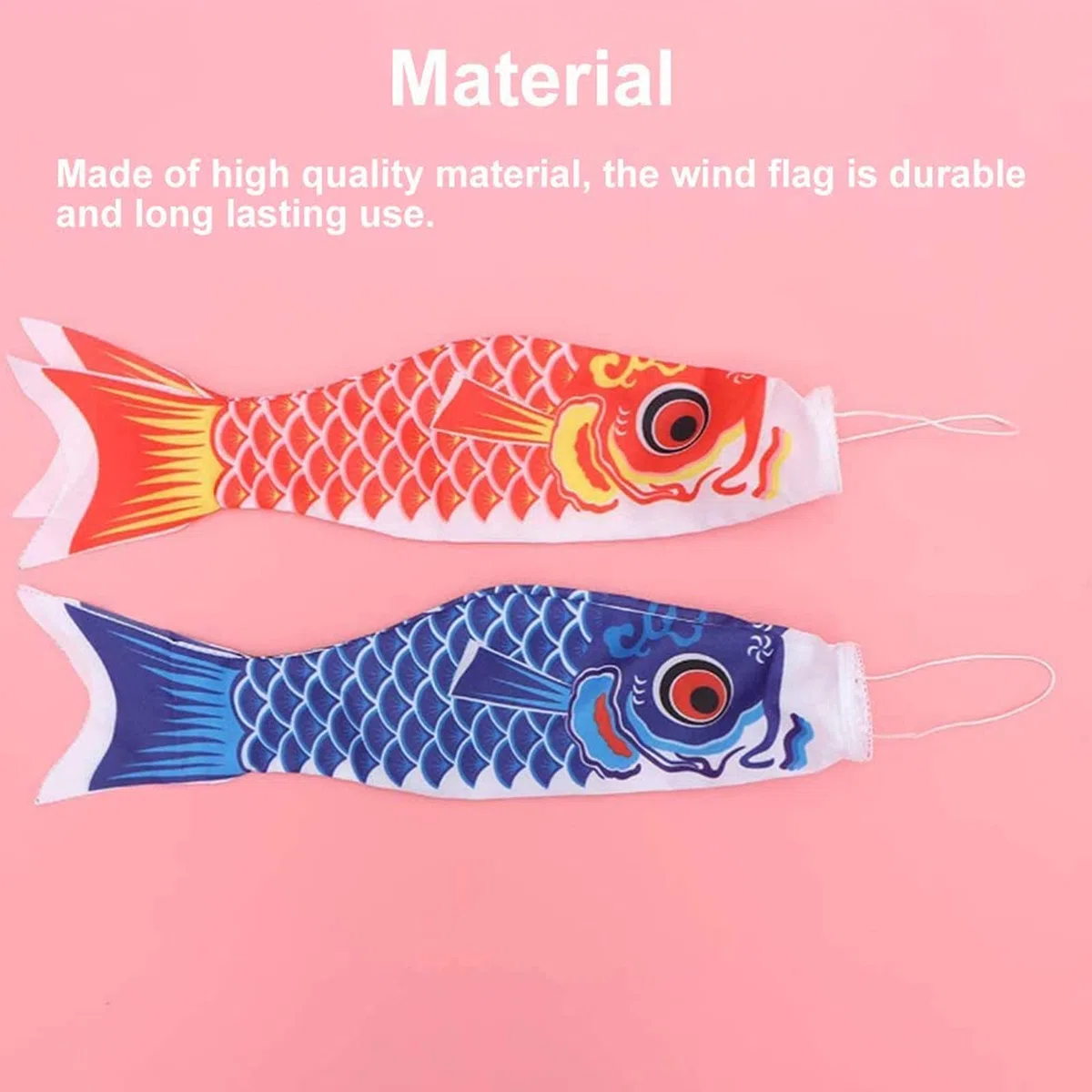 Giapponese Carpa Windsock Manica a Vento Stile Giapponese Carpa Vento Appeso Aquiloni Bandiere di Pesce Streamer Pesce Bandiera Kite Koinobori Decorazione Streamer Bandiera Appesa Fish 40cm 2 Pezzi