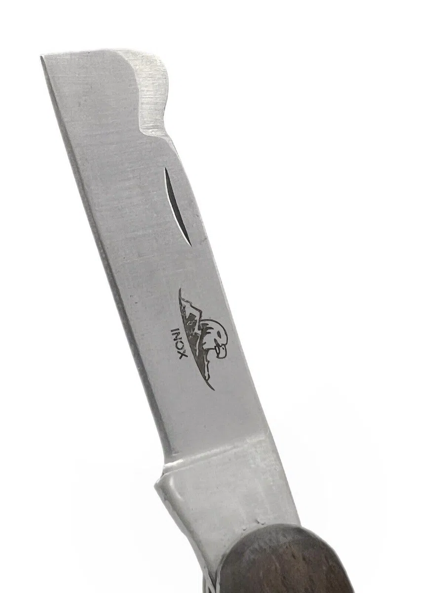 Coltello Artigianale Roncola Mezzaluna Coltelli per innesti Manico in Legno Pieghevole Coltello Da Tasca Coltello Innesto Roncola