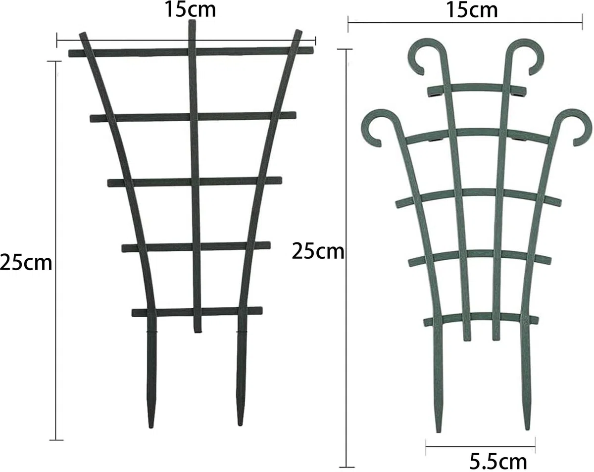 Traliccio per piante in vaso, 20 pezzi Supporto per piante da interno Impilabile Traliccio per piante da interno Piccolo Supporto per vasi da fiori Griglia per arrampicata fai-da-te Supporto per