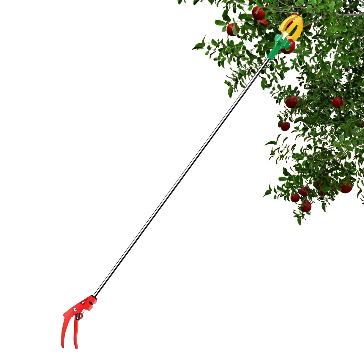 Asta Per Raccolta Della Frutta - Attrezzo Telescopico a Tre Artigli per Raccogliere Frutta,Assistente Manuale Regolabile per Raccolto in Giardino e Frutteto