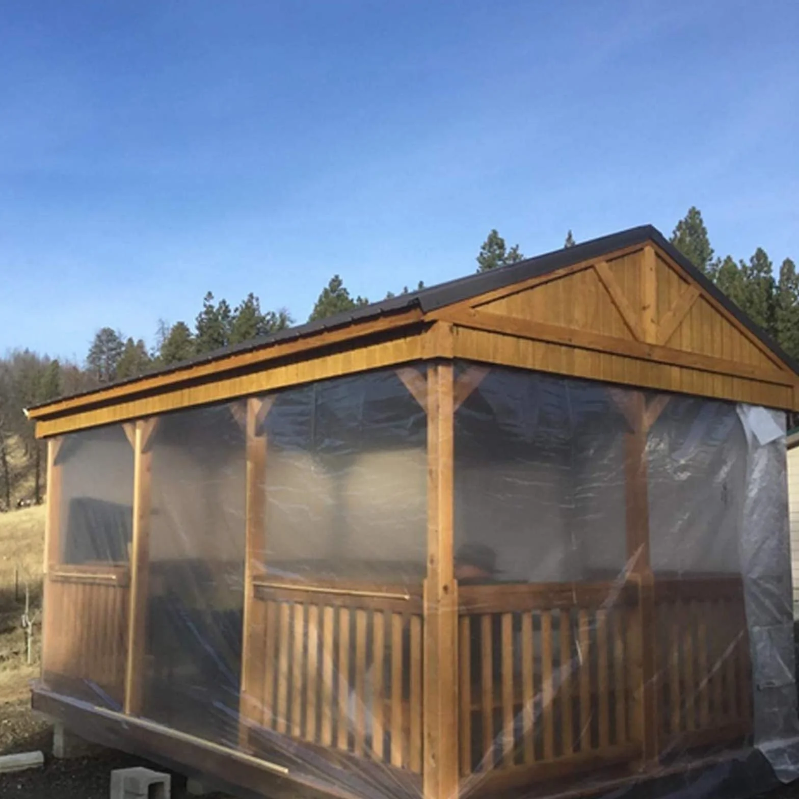 CYH 2M x 3M Telo Protettivo per Serra Polietilene, Telo Serra Trasparente, Extra Spessa Pellicola Protezione Plastica Trasparente per Serra, Giardino, Ristrutturazione, Architettura 125Mu / 500G