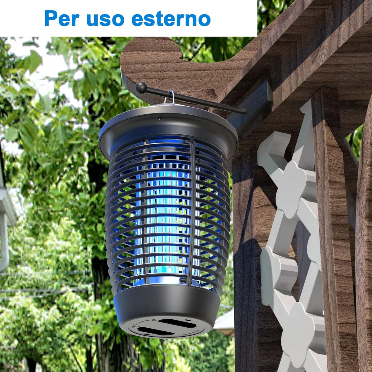 PALONE Lampada Antizanzare Elettrica 20 W 4500 V Ultimi Modelli UV Uccisione Mosca Elettrico Repellente Efficace Portata 100 m² per repellente zanzare, Mites, mosche, insetti