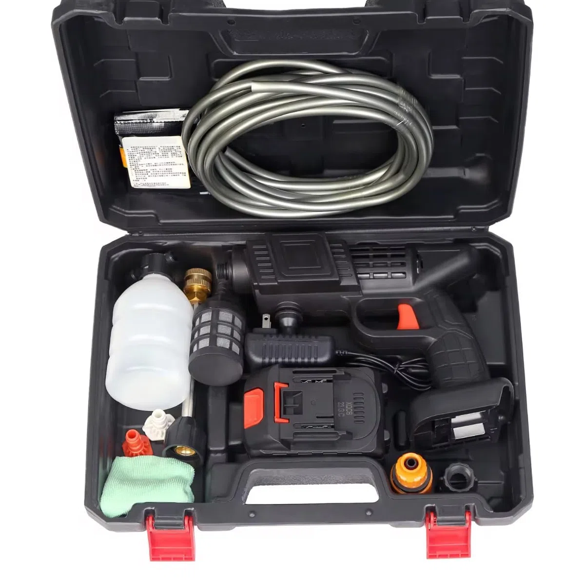 Idropulitrice portatile con 2 batterie Idropulitrice ad alta pressione a batteria per il lavaggio di auto Pulizia di pavimenti 42v 8000Mah