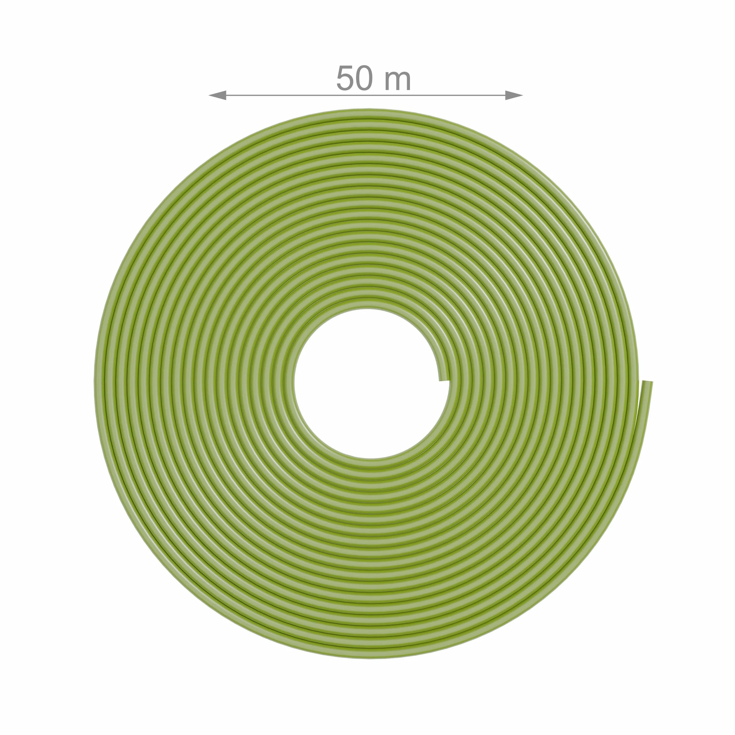Relaxdays Tubo per Legare Le Piante, Corda di Legatura in Gomma Cava, per Fiori, Cespugli, Alberi, 50 m x 3 mm, Verde