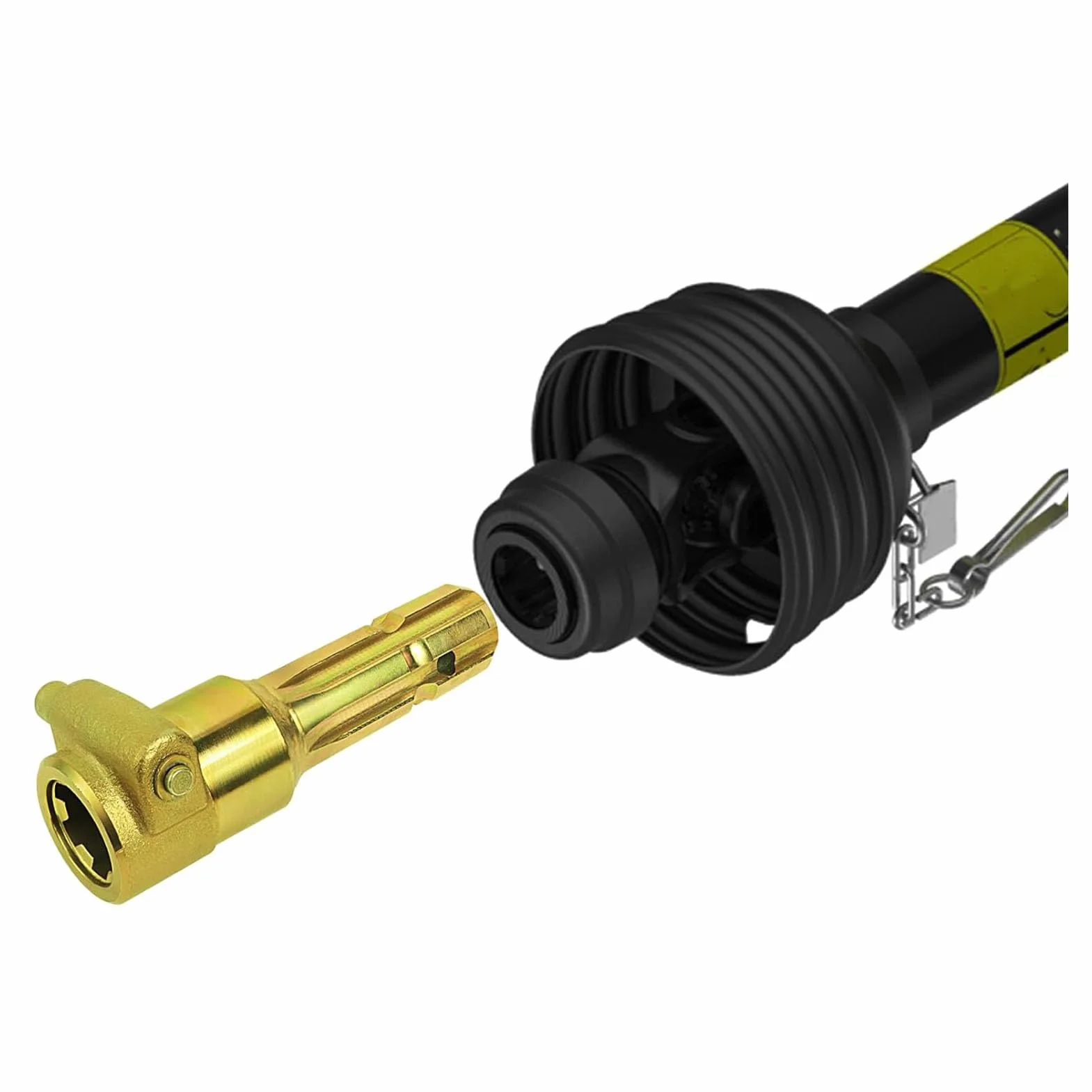 Adattatore PTO per Trattore, Femmina 1-3/8“ e 6 scanalature Maschio 1-3/8” e 6 scanalature, Prolunga PTO, per Trattori Fino a 70