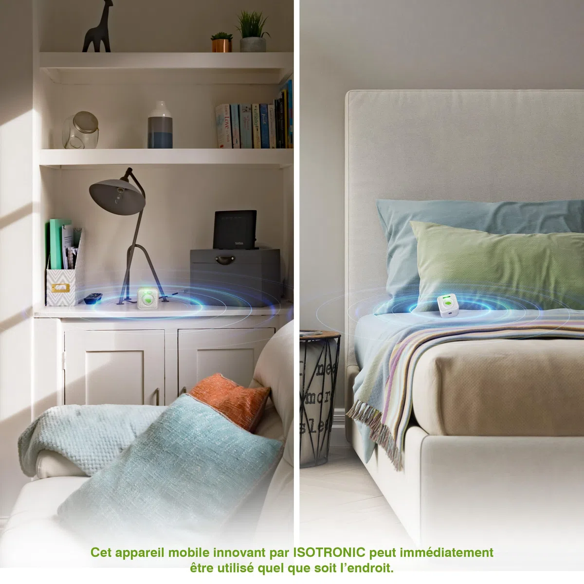 ISOTRONIC repellente acari ultrasuoni cimici letti protezione batteria raggio 30m² 1 unità elimina senza sostanze chimiche efficace interno casa camera materasso difesa anallergico stop parassiti