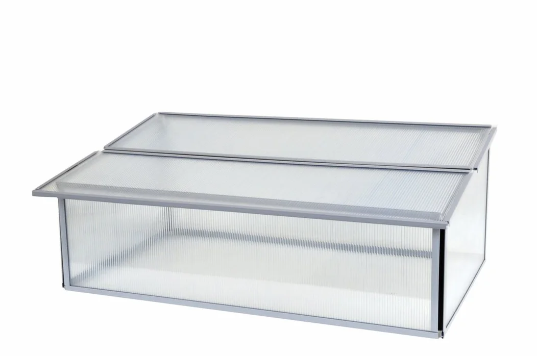 Serra in Policarbonato Slide and Grow per Giardino Orto Balcone 97 x 57 x h28/37 cm. MADE IN EUROPE