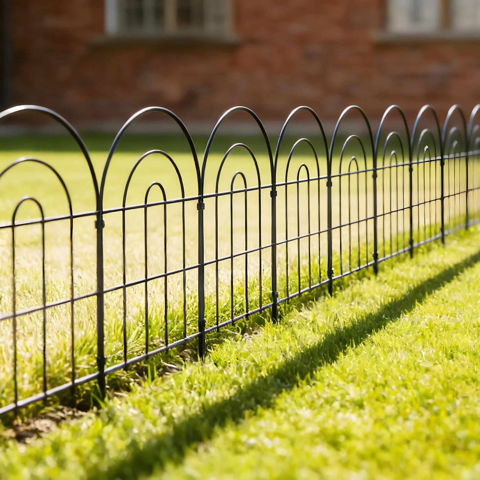 Thealyn Recinzione da giardino in metallo, 60 cm di altezza x 33 cm di larghezza (25 pannelli, lunghezza totale 3,3 m), recinzione decorativa per esterni, recinzione per cani, aiuole, cortili