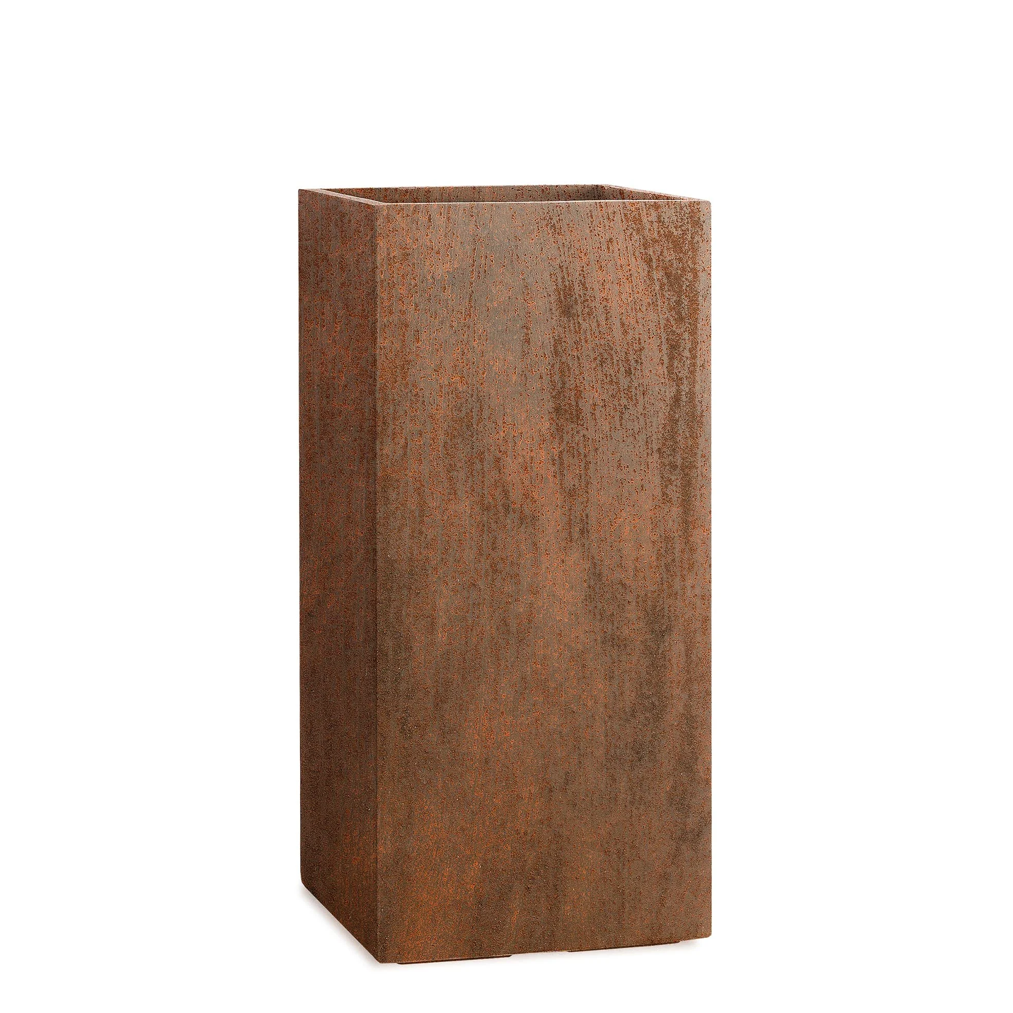 Pflanzwerk® Fioriera Vaso per fiori Portavaso TOWER Ruggine Marrone 70x33x33cm *Resistente al gelo* *Protezione UV* *Europea di qualità*