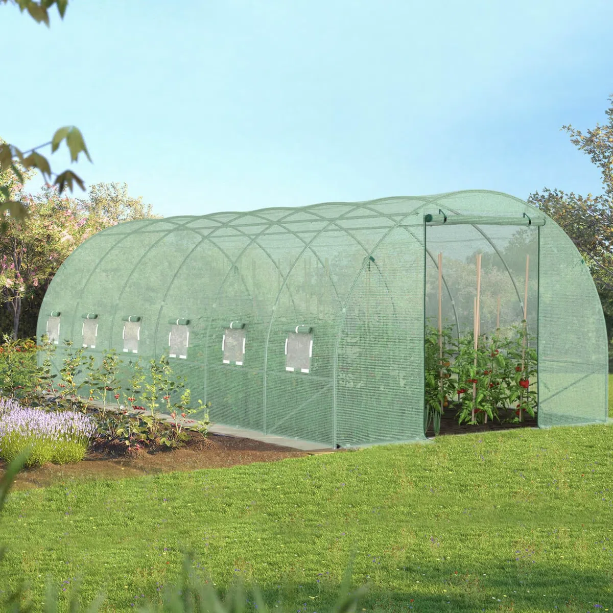 Probache - Telo di ricambio per serra da giardino, a tunnel, 6 x 3 x 2 m