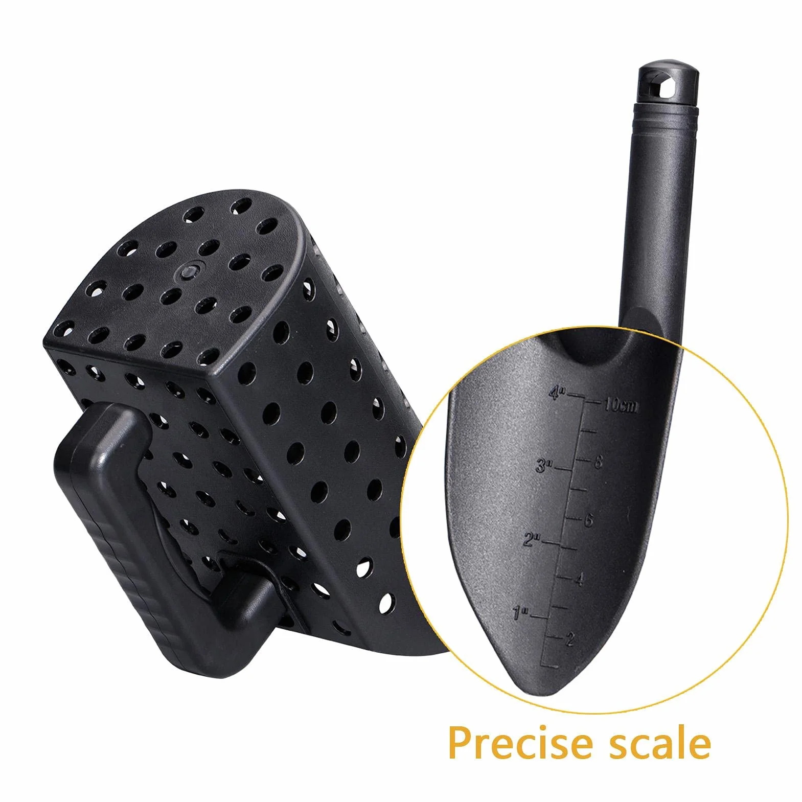 BuyWeek Set di Pale Paletta di Sabbia Strumento, 2 Pezzi in Acciaio Inossidabile ABS per Metal Detector
