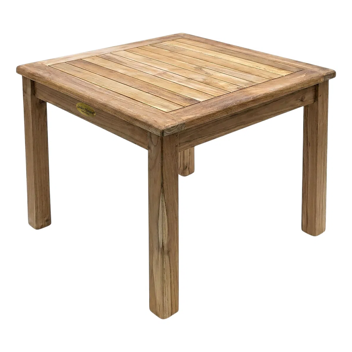 Spetebo Tavolino da giardino in legno di teak massiccio, 50 cm | Tavolo da giardino in legno massiccio, per giardino, terrazza, balcone, per piante e fiori