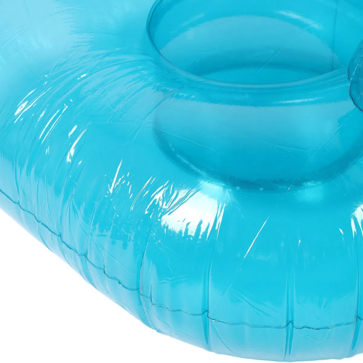 Divano gonfiabile trasparente poltrona ergonomica gonfiabile in PVC per soggiorno interno ed esterno a bordo piscina leggero portatile blu
